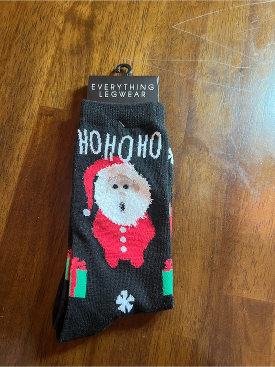 Everything Legwear Other - Women's Black Santa Holiday Socks